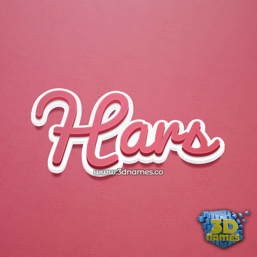 hars in Red Scribble style - 3D name wallpaper