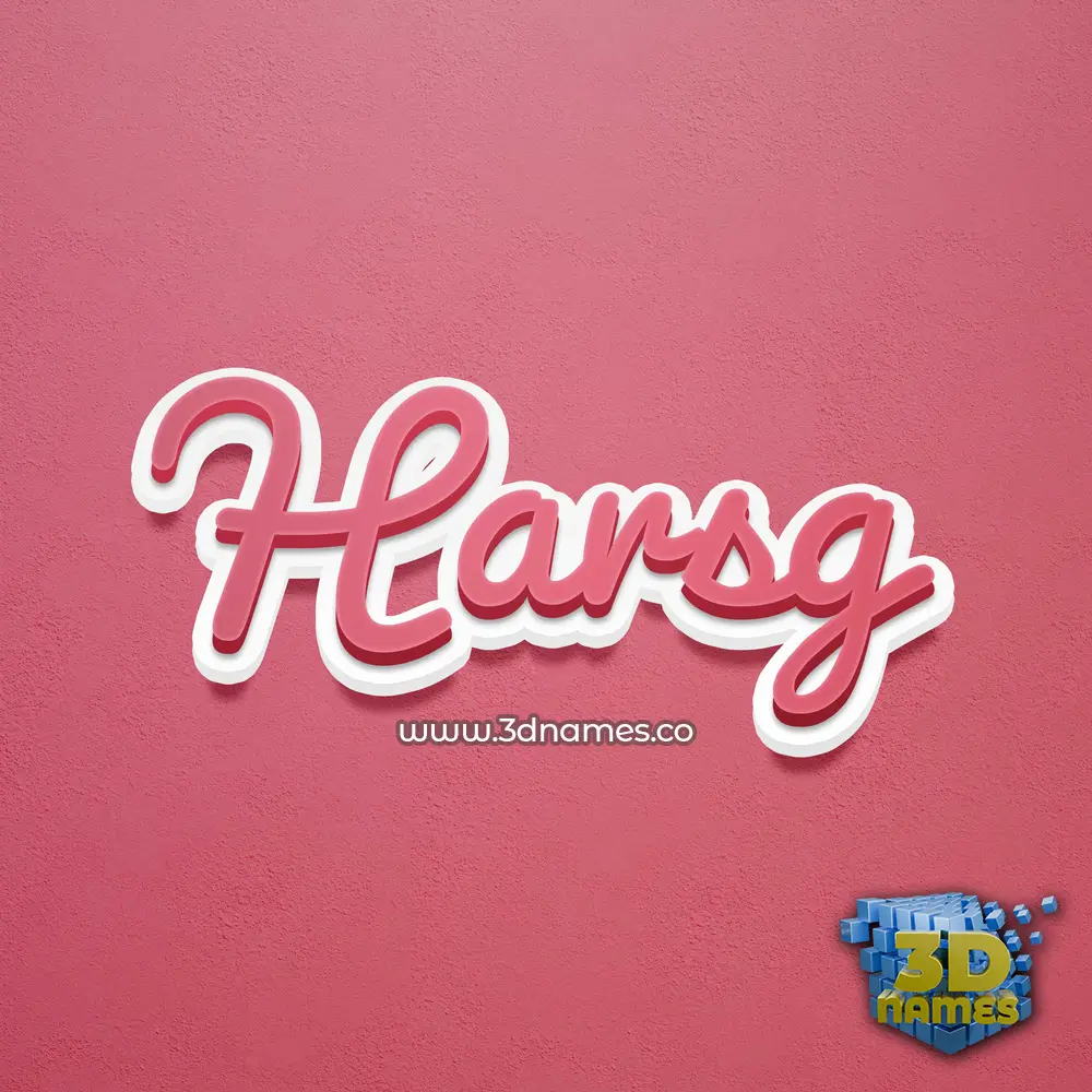 harsg in Red Scribble style - 3D name wallpaper