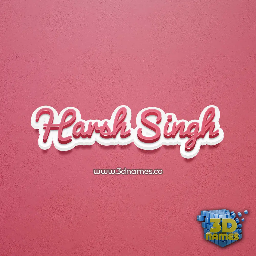 harsh singh in Red Scribble style - 3D name wallpaper