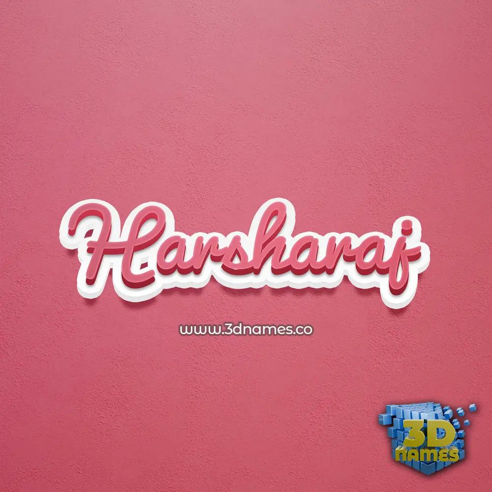harsharaj in Red Scribble style - 3D name wallpaper