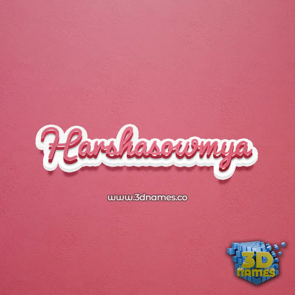 harshasowmya in Red Scribble style - 3D name wallpaper