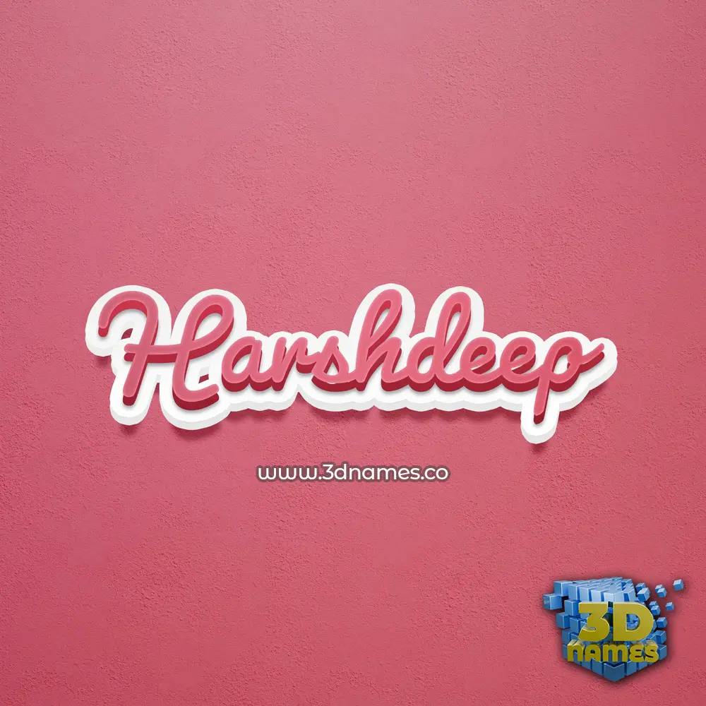 harshdeep in Red Scribble style - 3D name wallpaper