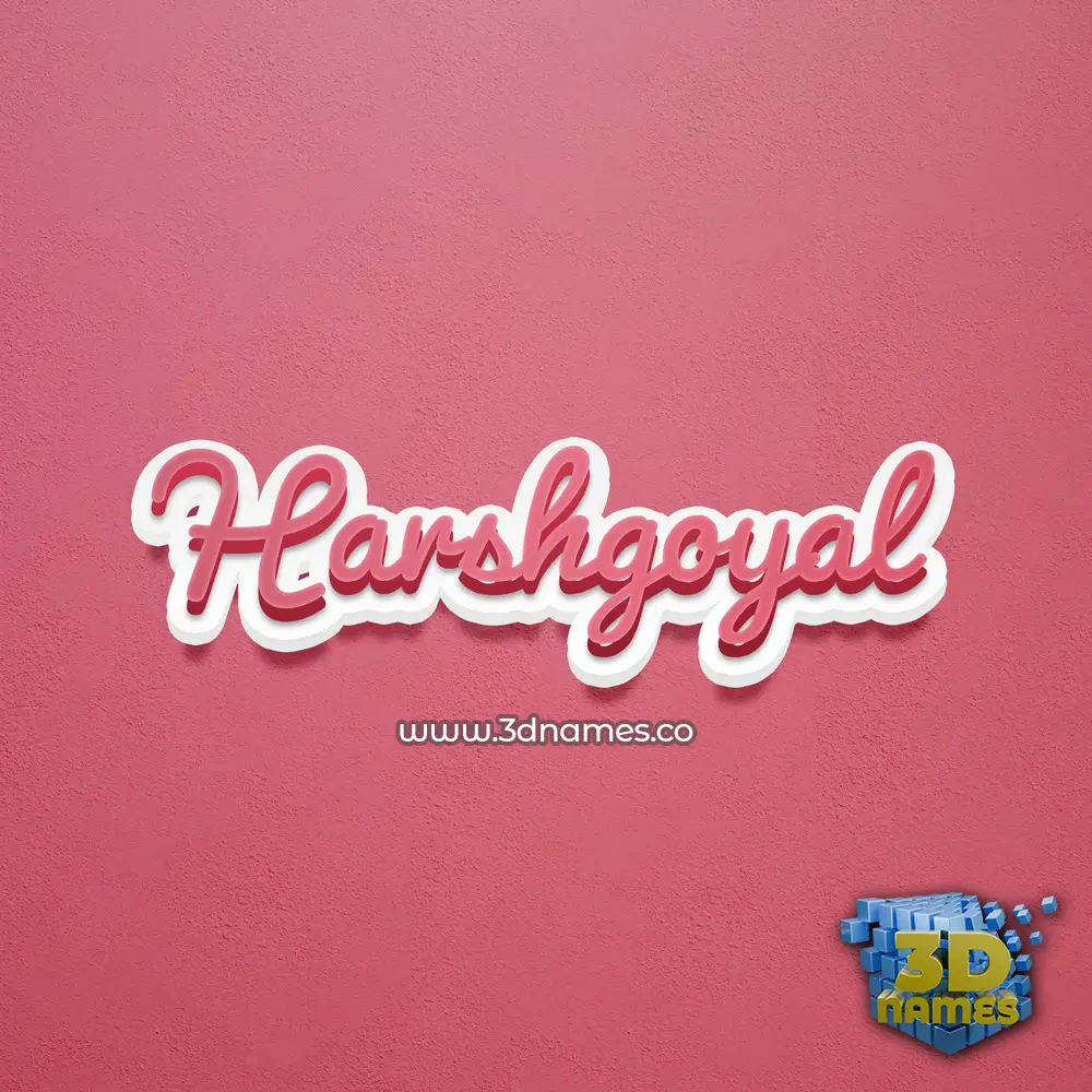 harshgoyal in Red Scribble style - 3D name wallpaper