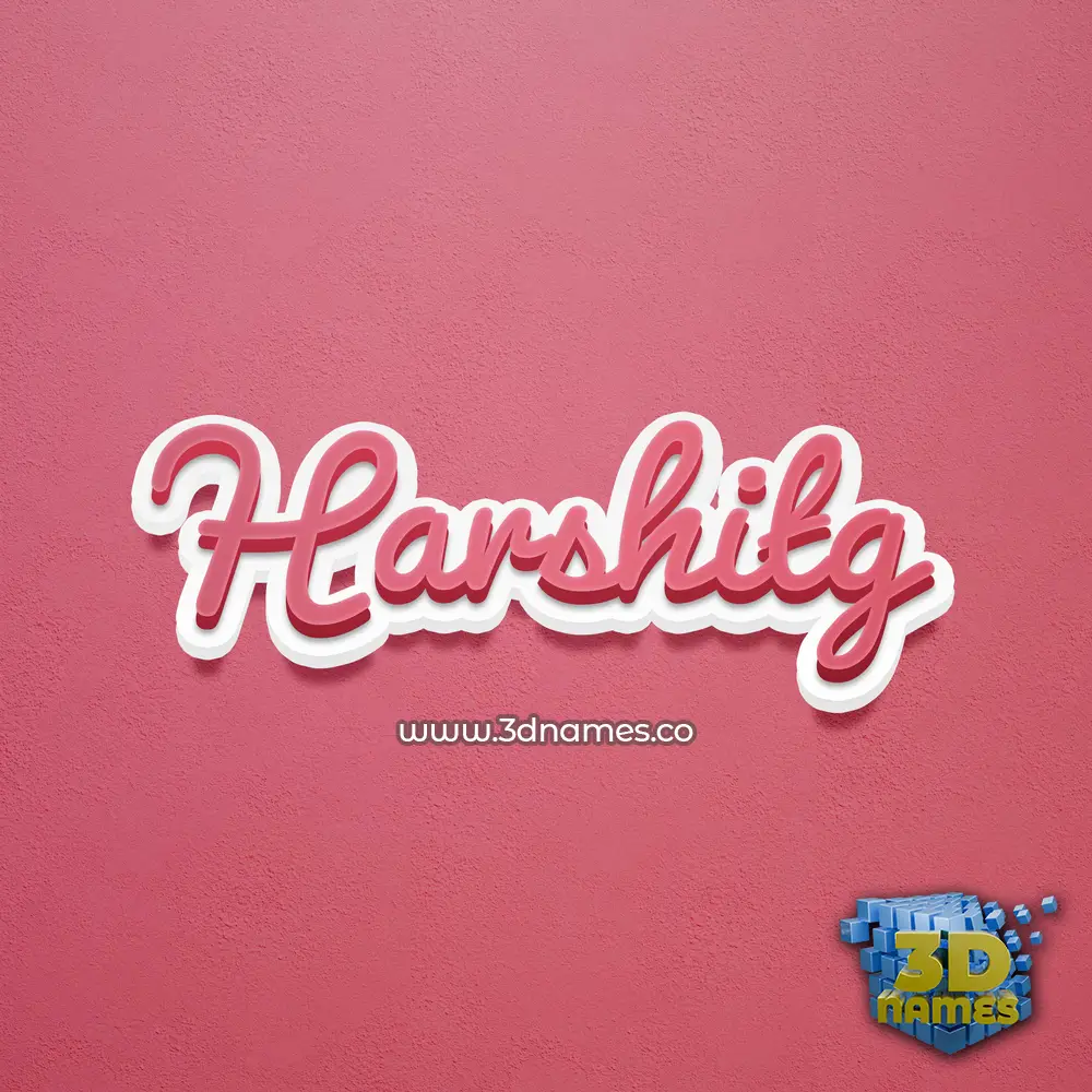 harshitg in Red Scribble style - 3D name wallpaper
