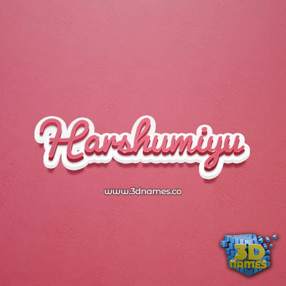 harshumiyu in Red Scribble style - 3D name wallpaper