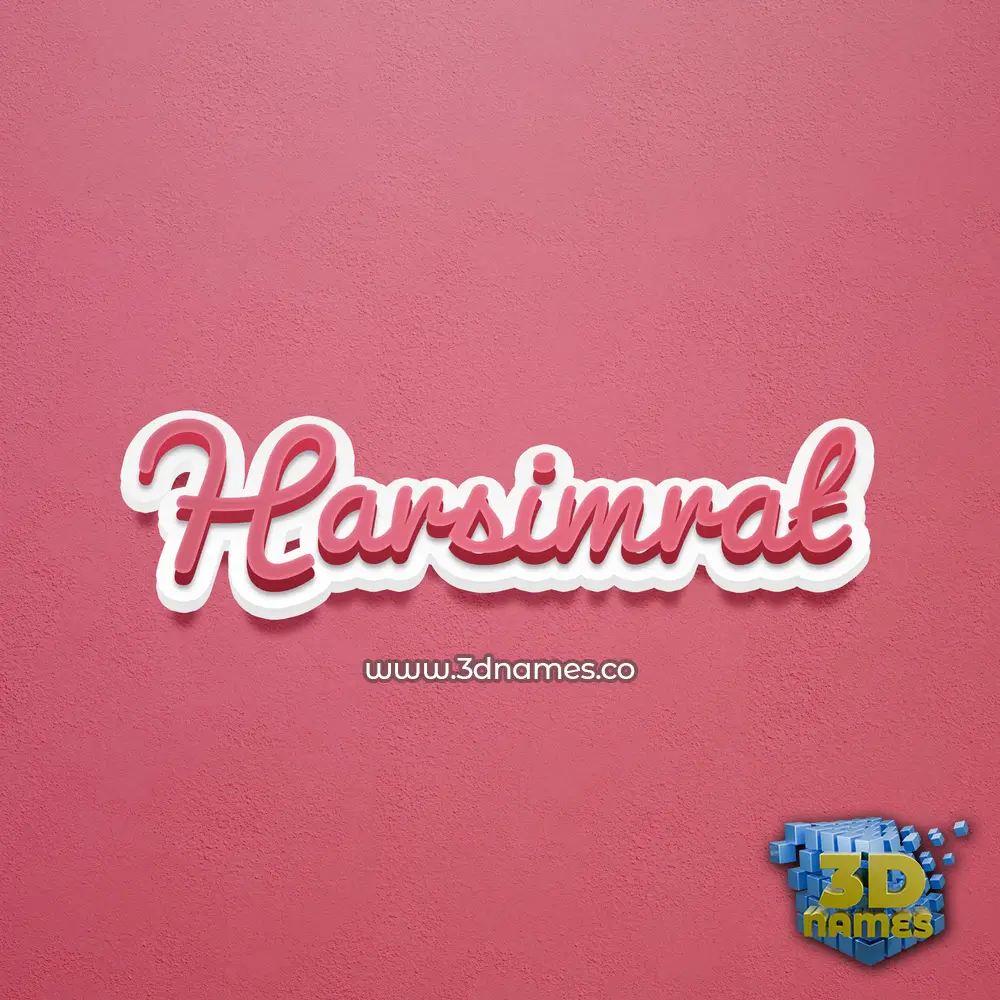 harsimrat in Red Scribble style - 3D name wallpaper