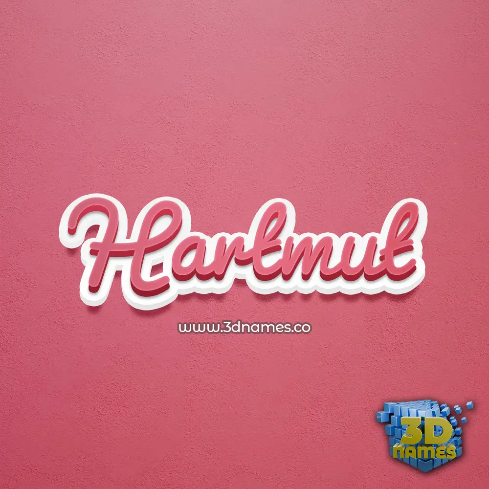 hartmut in Red Scribble style - 3D name wallpaper