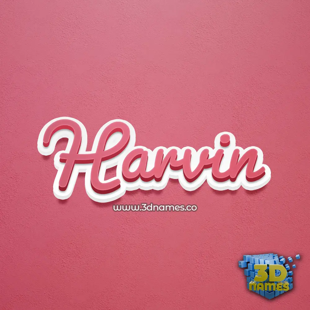 harvin in Red Scribble style - 3D name wallpaper