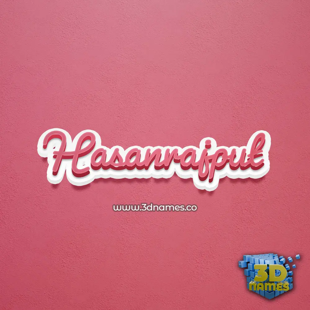 hasanrajput in Red Scribble style - 3D name wallpaper