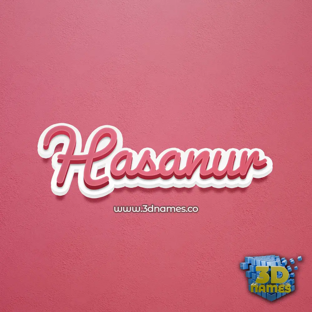 hasanur in Red Scribble style - 3D name wallpaper