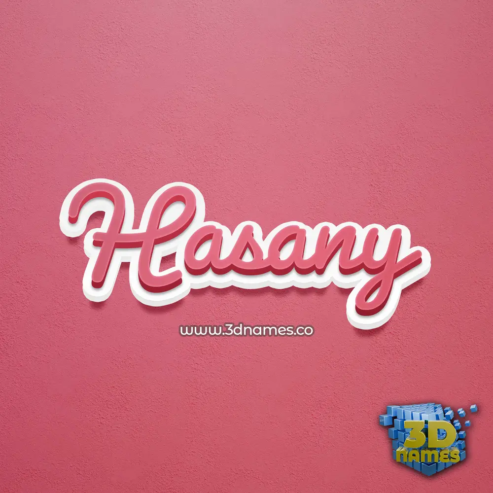hasany in Red Scribble style - 3D name wallpaper