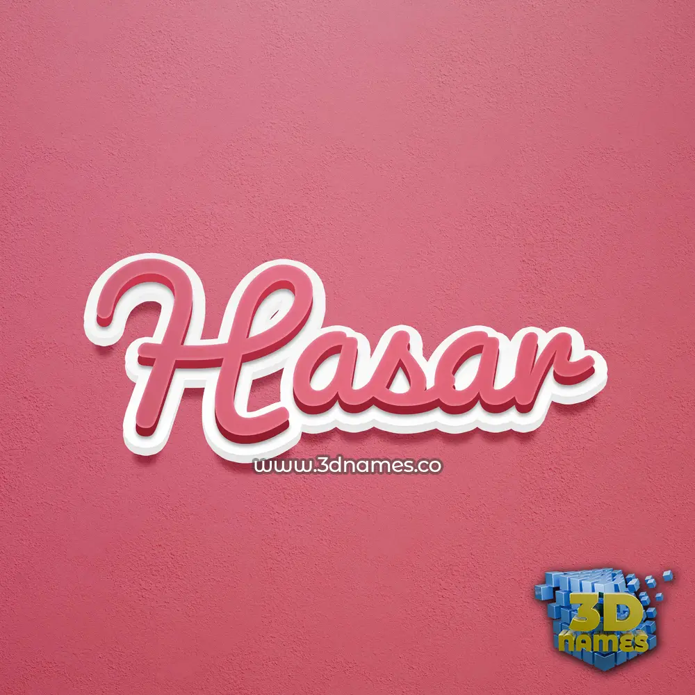 hasar in Red Scribble style - 3D name wallpaper