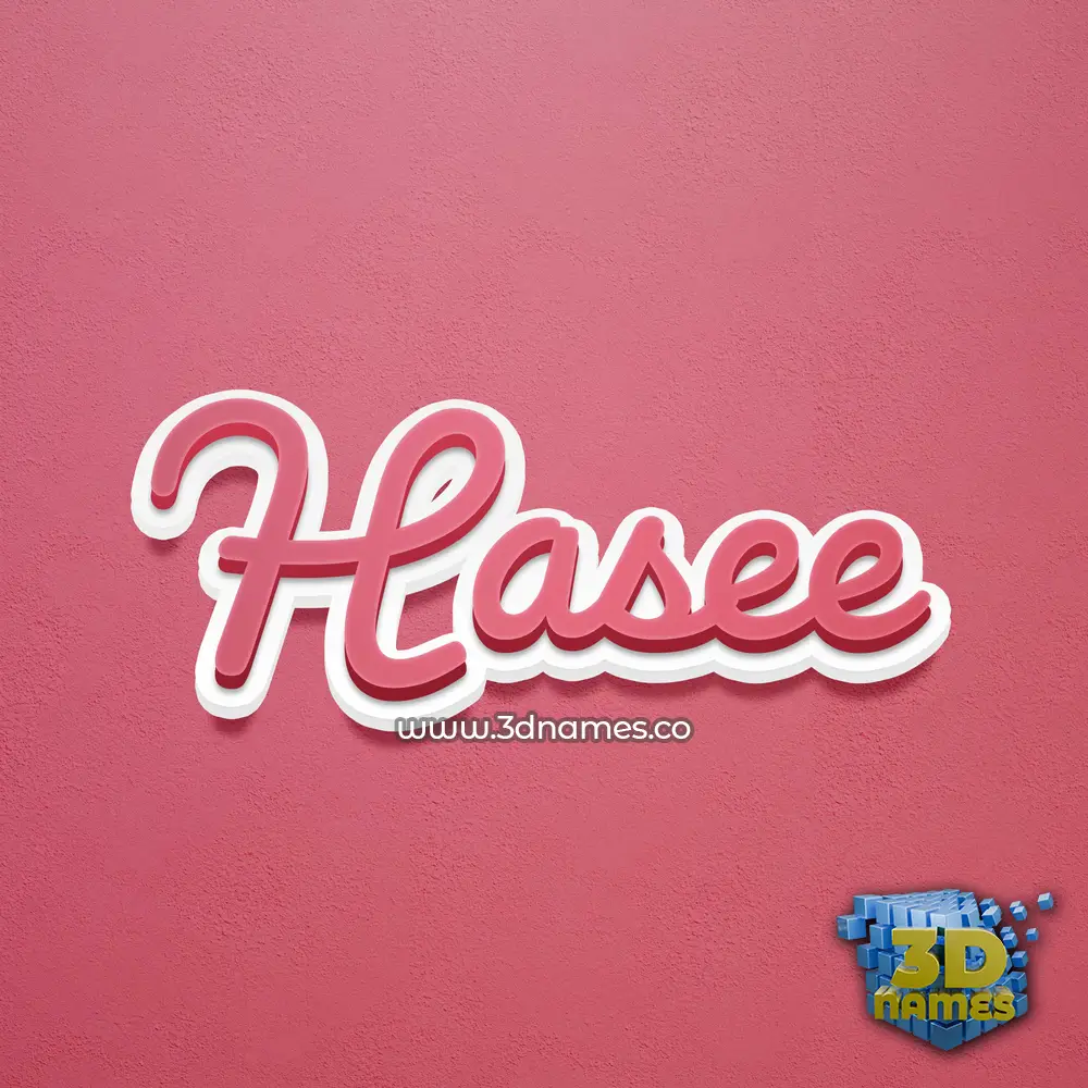 hasee in Red Scribble style - 3D name wallpaper