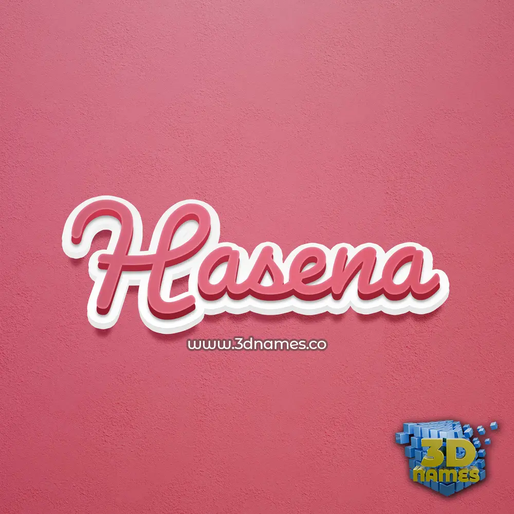 hasena in Red Scribble style - 3D name wallpaper