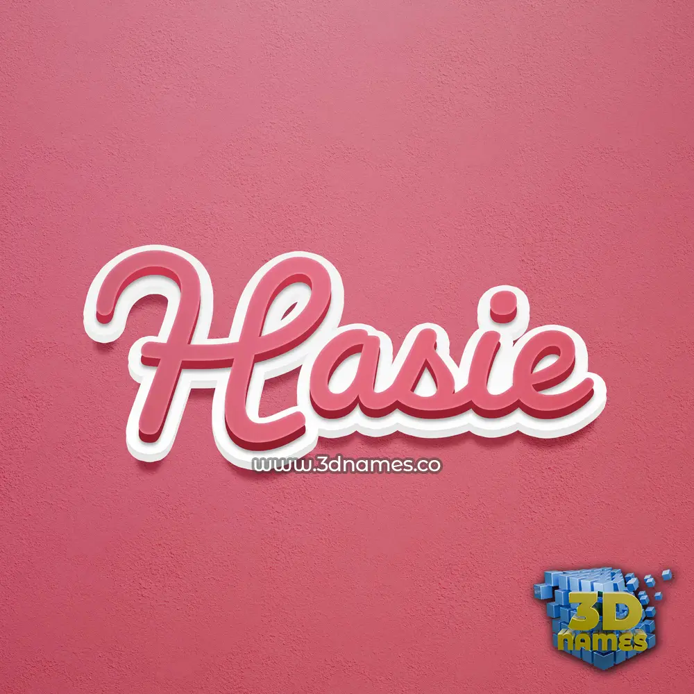 hasie in Red Scribble style - 3D name wallpaper