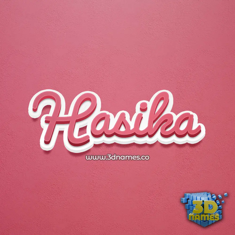 hasika in Red Scribble style - 3D name wallpaper