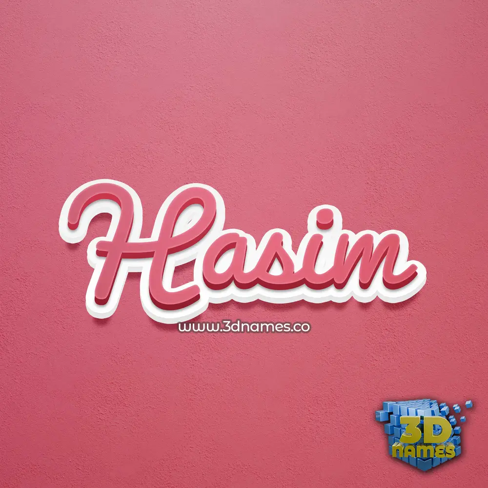 hasim in Red Scribble style - 3D name wallpaper
