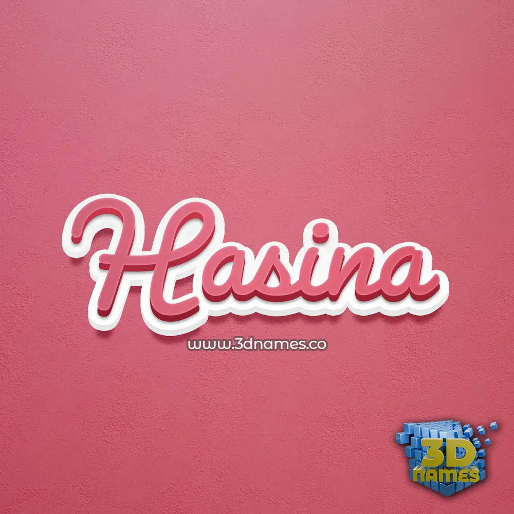 hasina in Red Scribble style - 3D name wallpaper