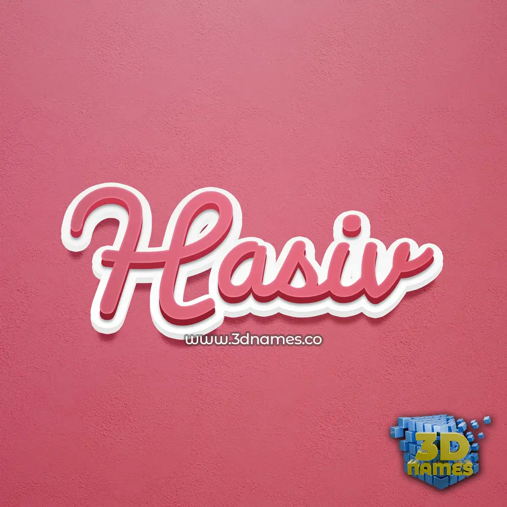 hasiv in Red Scribble style - 3D name wallpaper