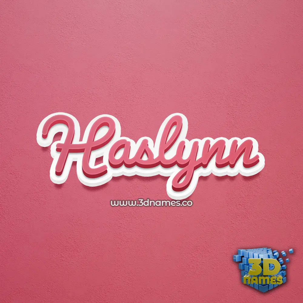 haslynn in Red Scribble style - 3D name wallpaper
