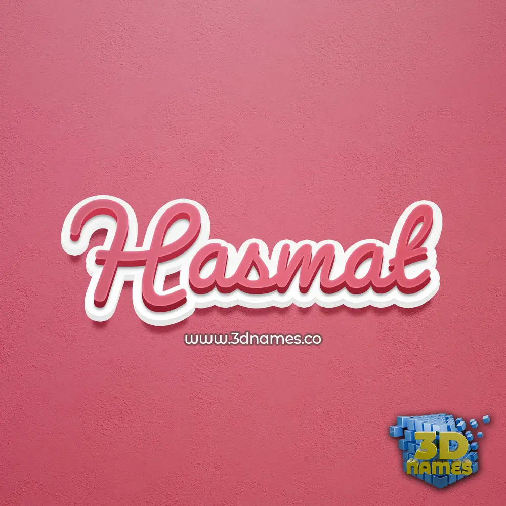 hasmat in Red Scribble style - 3D name wallpaper