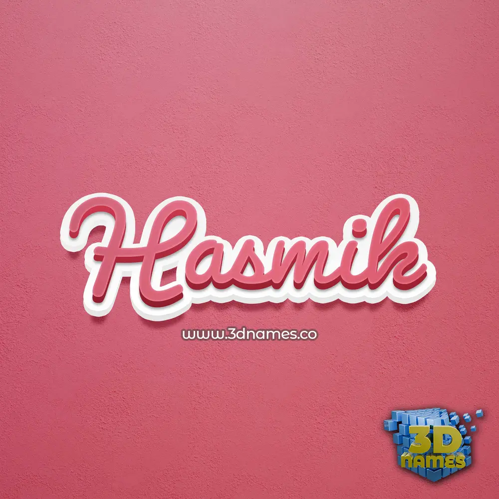 hasmik in Red Scribble style - 3D name wallpaper