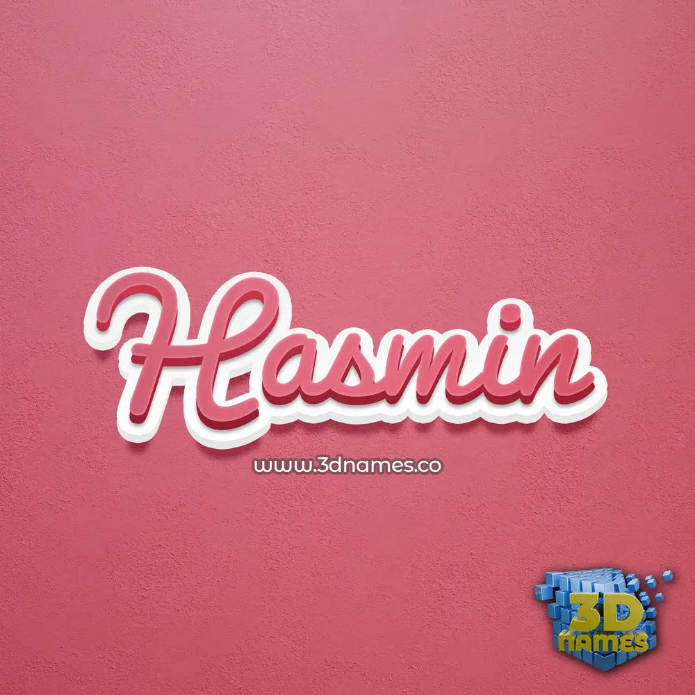 hasmin in Red Scribble style - 3D name wallpaper