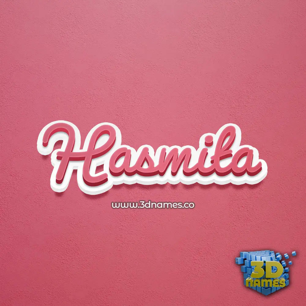 hasmita in Red Scribble style - 3D name wallpaper