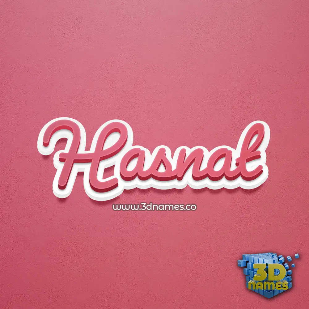 hasnat in Red Scribble style - 3D name wallpaper