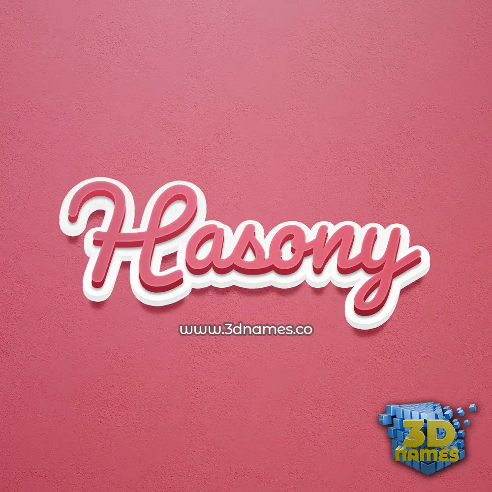hasony in Red Scribble style - 3D name wallpaper