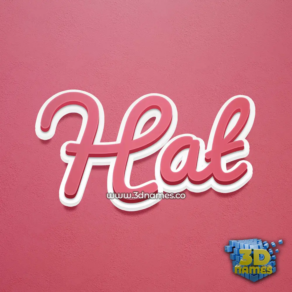 hat in Red Scribble style - 3D name wallpaper