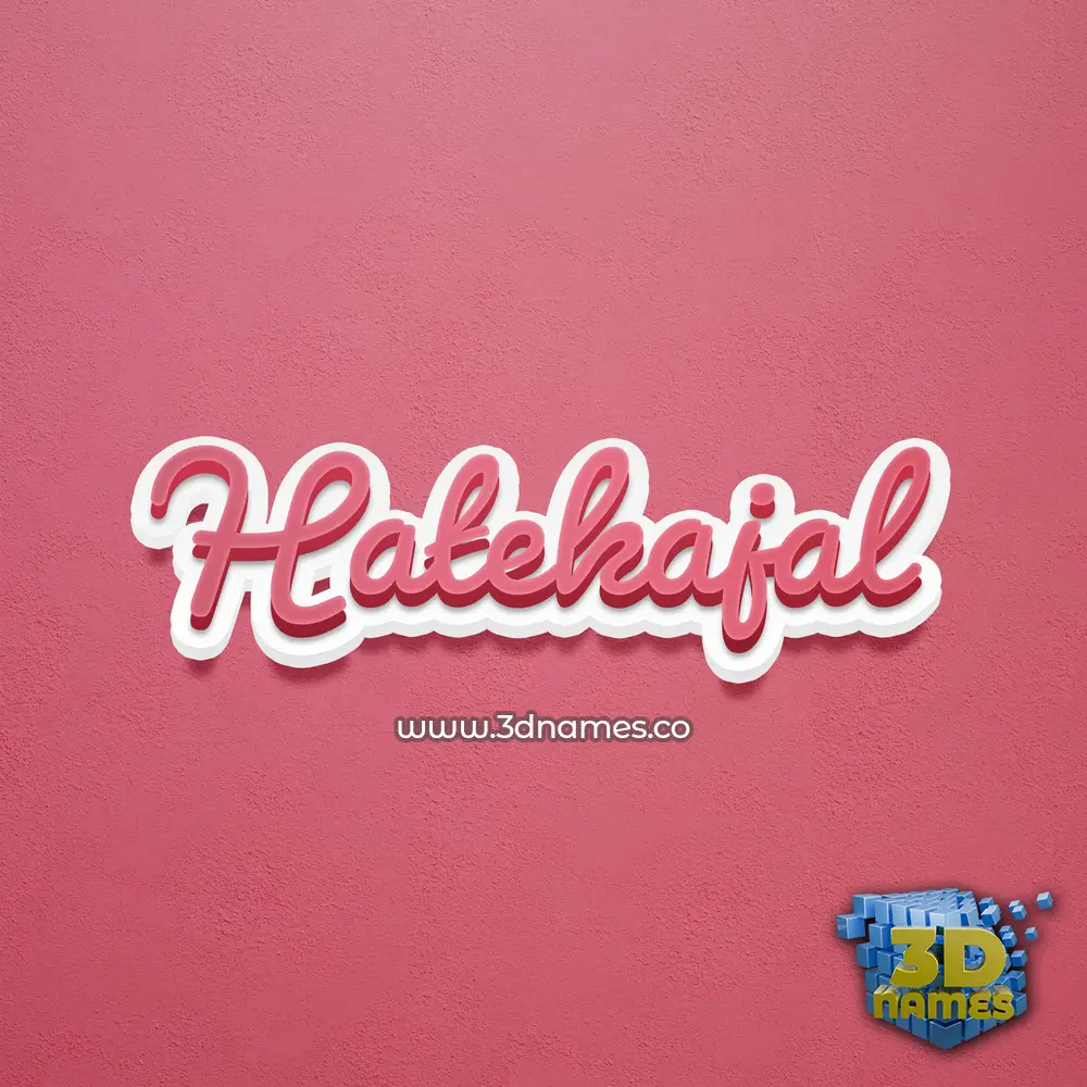 hatekajal in Red Scribble style - 3D name wallpaper