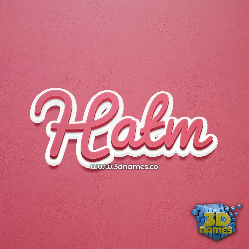 hatm in Red Scribble style - 3D name wallpaper