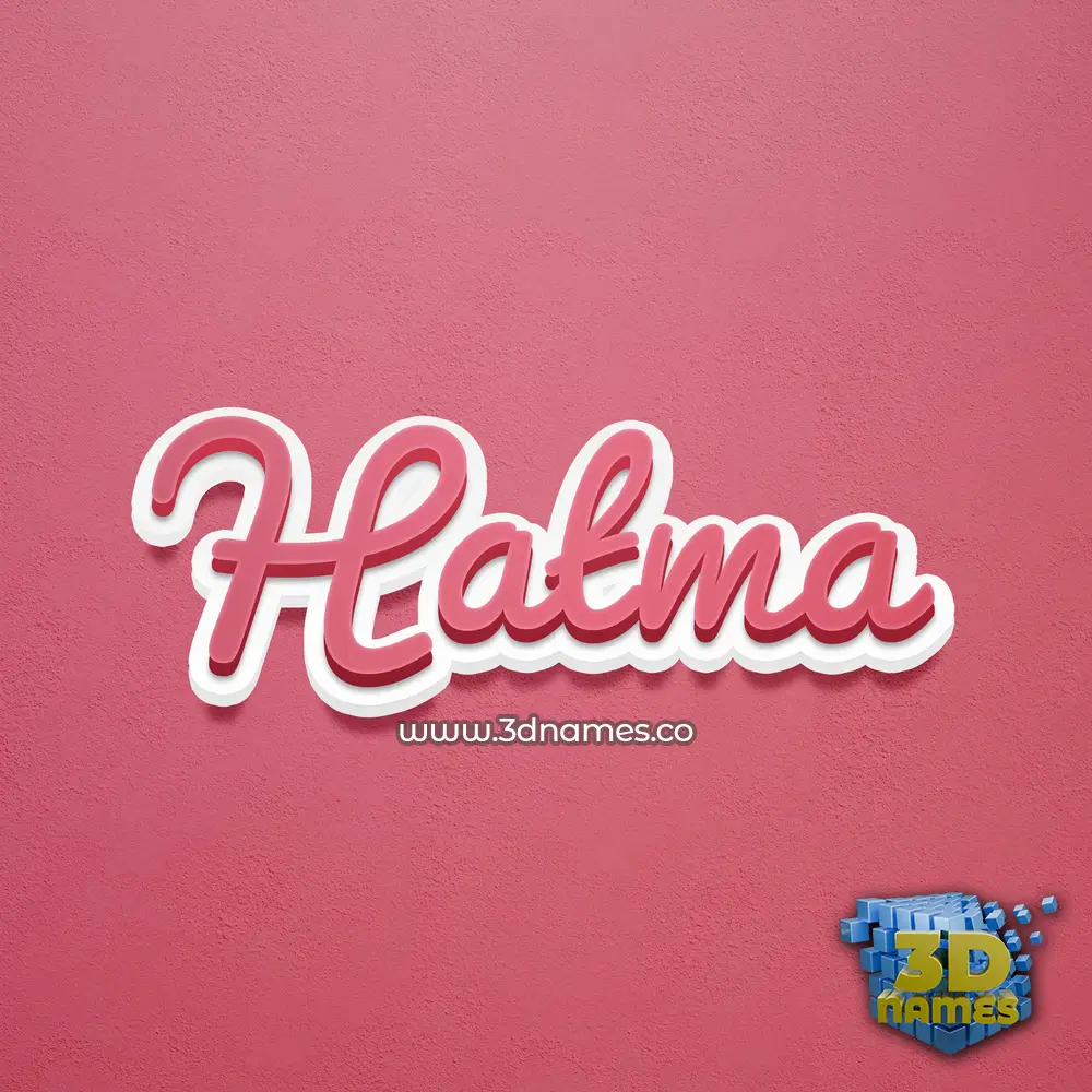 hatma in Red Scribble style - 3D name wallpaper