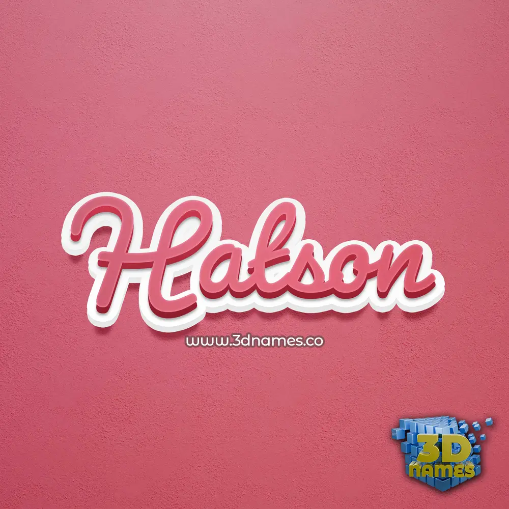 hatson in Red Scribble style - 3D name wallpaper