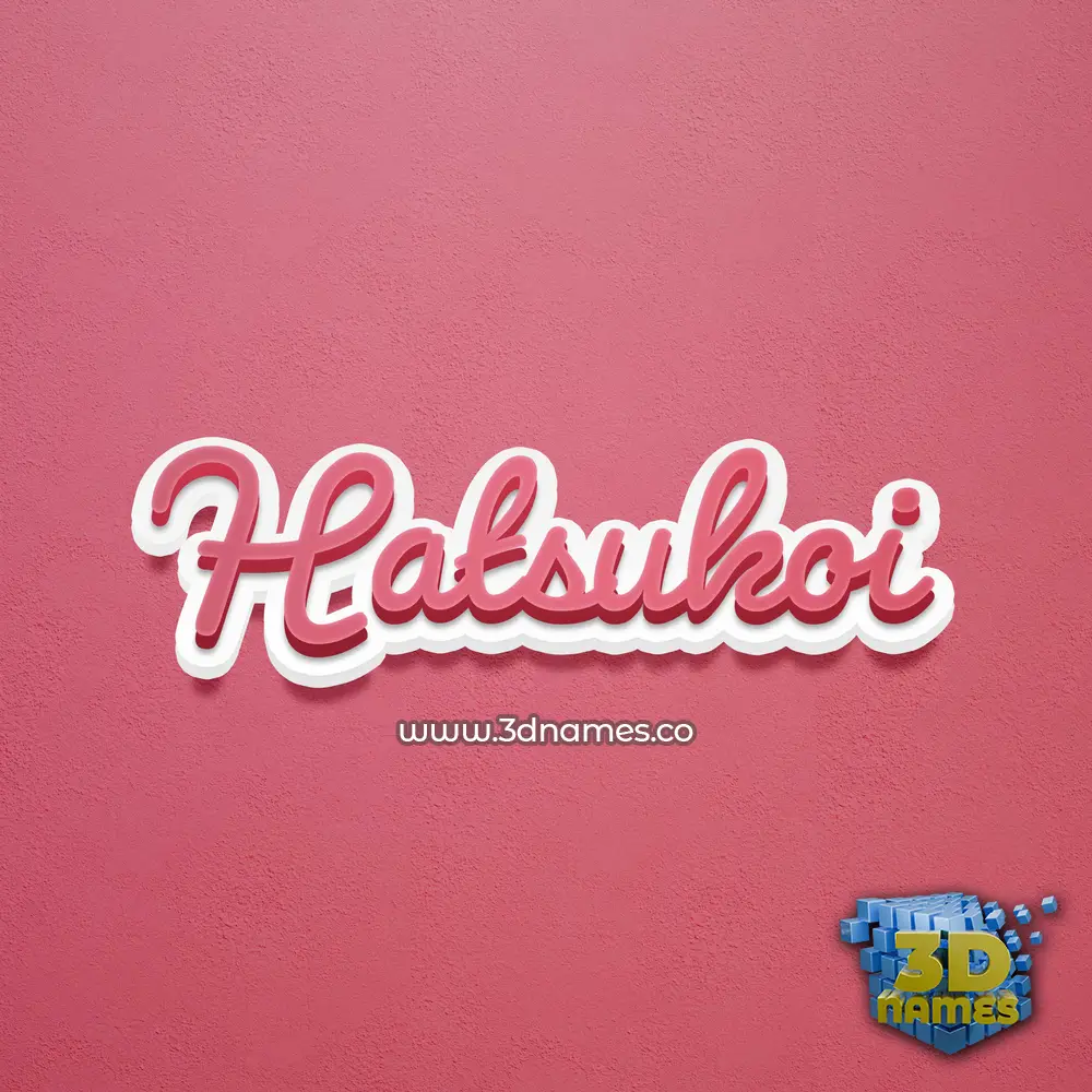 hatsukoi in Red Scribble style - 3D name wallpaper