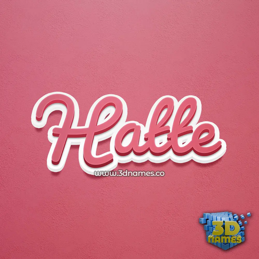 hatte in Red Scribble style - 3D name wallpaper