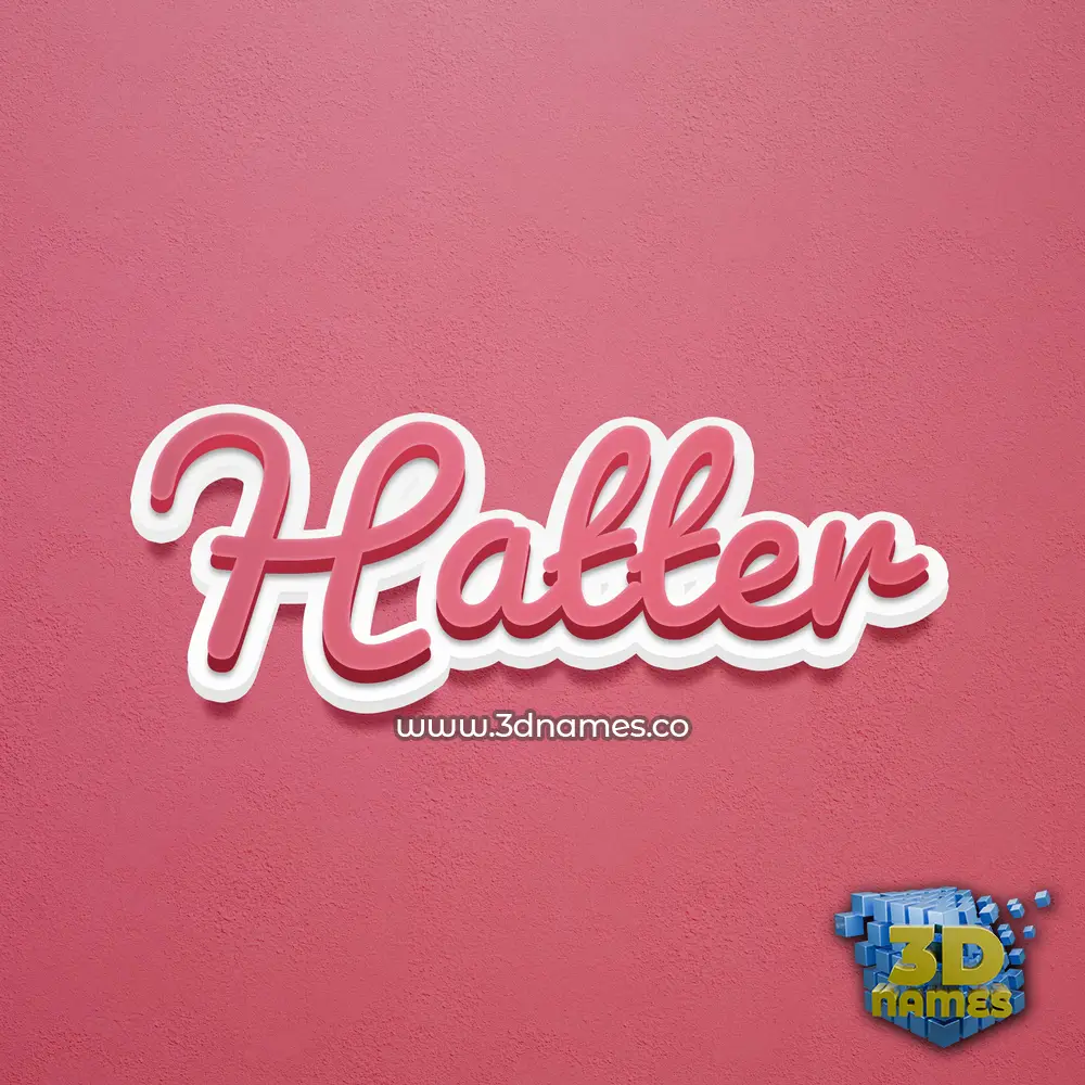 hatter in Red Scribble style - 3D name wallpaper