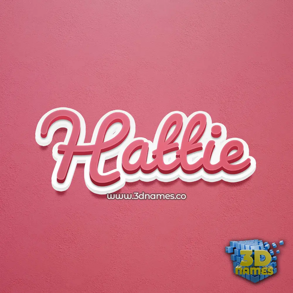 hattie in Red Scribble style - 3D name wallpaper