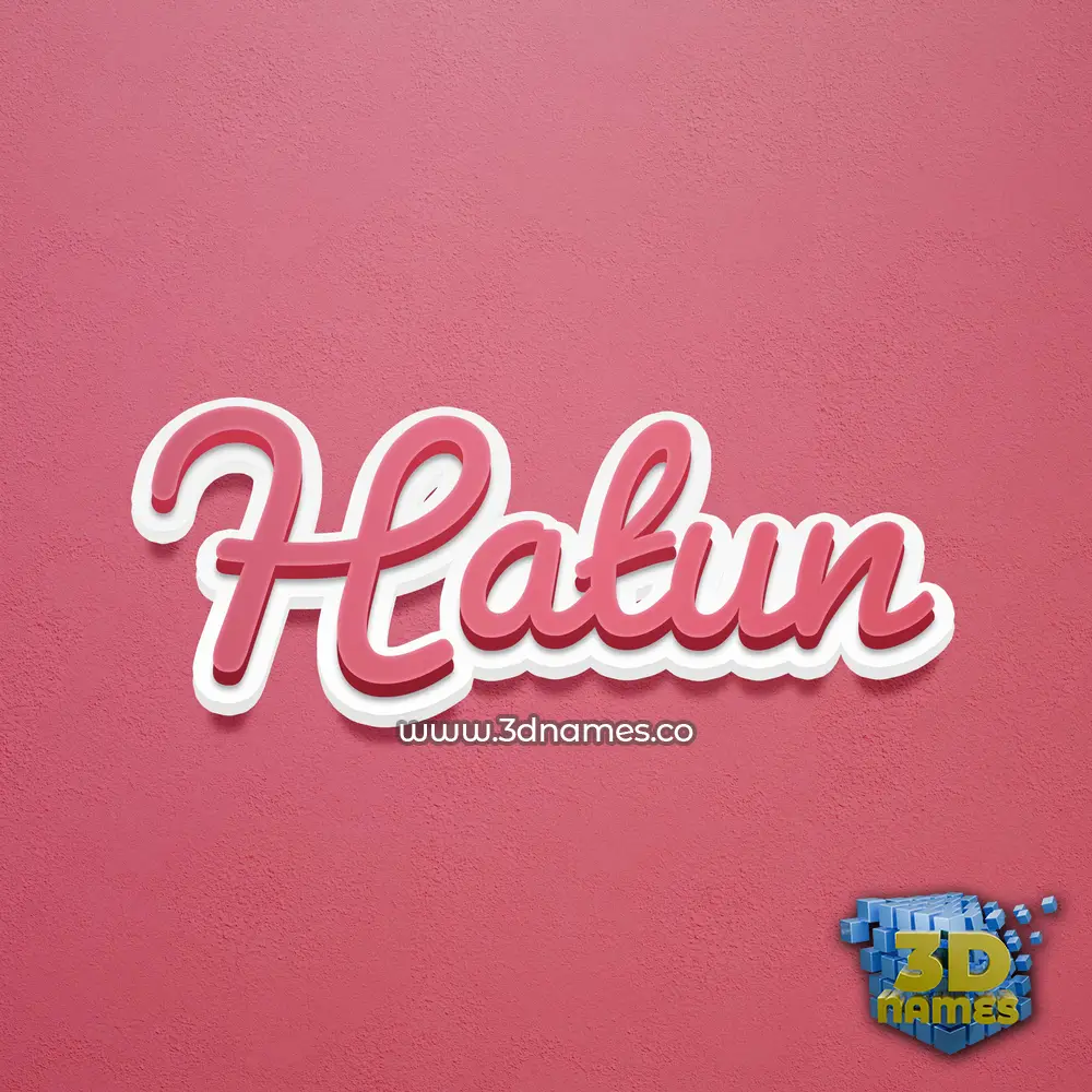 hatun in Red Scribble style - 3D name wallpaper
