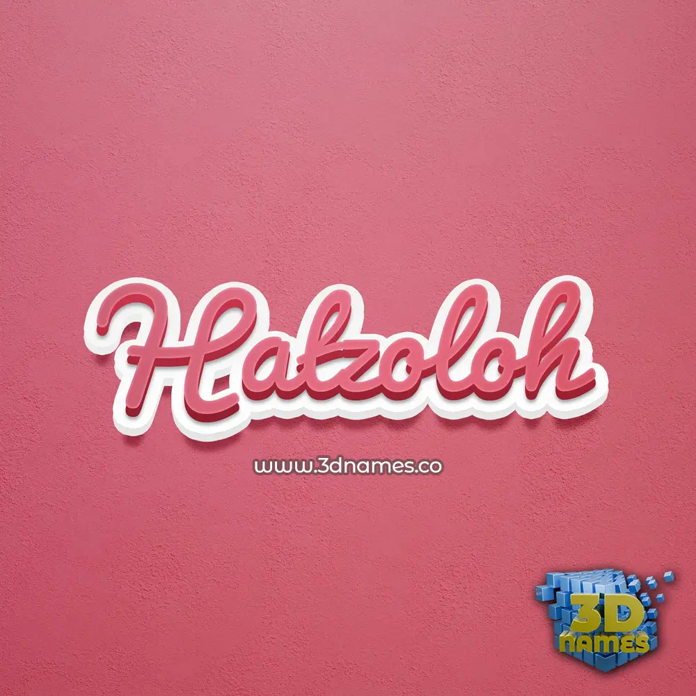hatzoloh in Red Scribble style - 3D name wallpaper