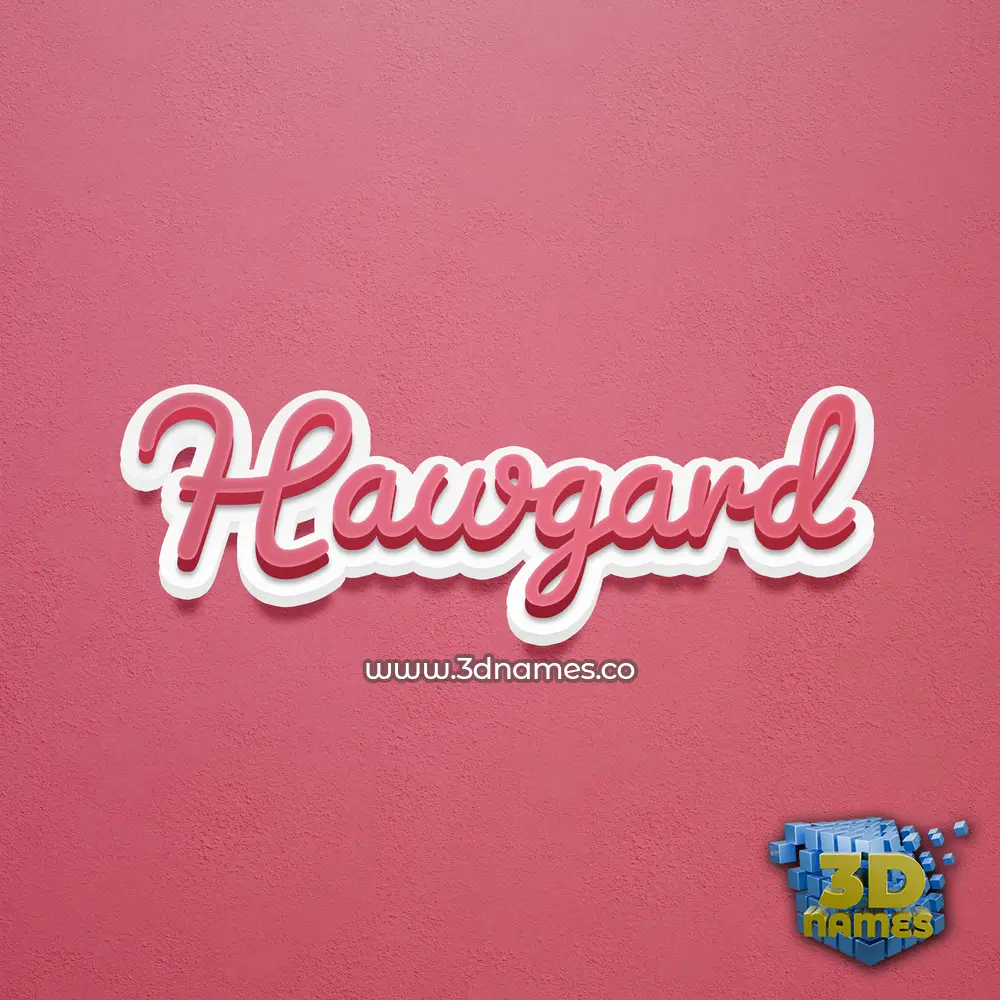 hawgard in Red Scribble style - 3D name wallpaper