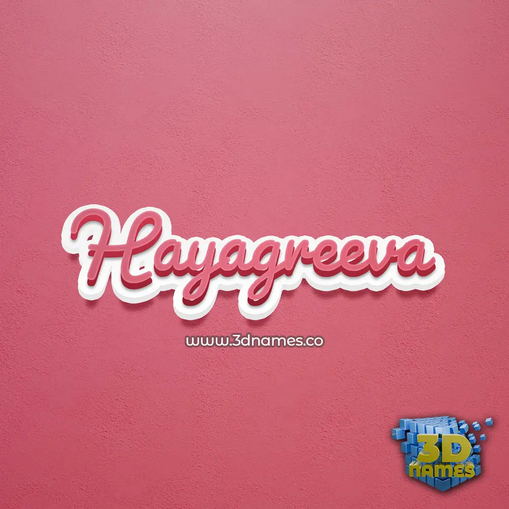 hayagreeva in Red Scribble style - 3D name wallpaper