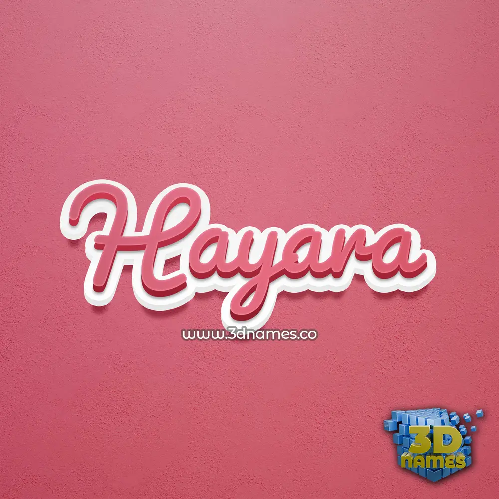 hayara in Red Scribble style - 3D name wallpaper