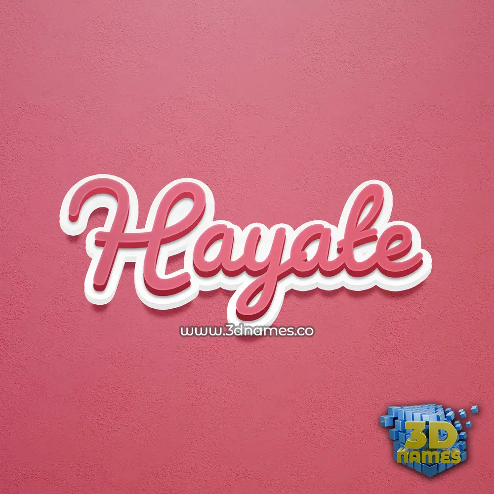hayate in Red Scribble style - 3D name wallpaper