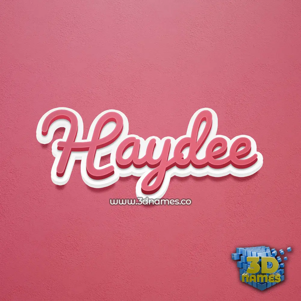 haydee in Red Scribble style - 3D name wallpaper