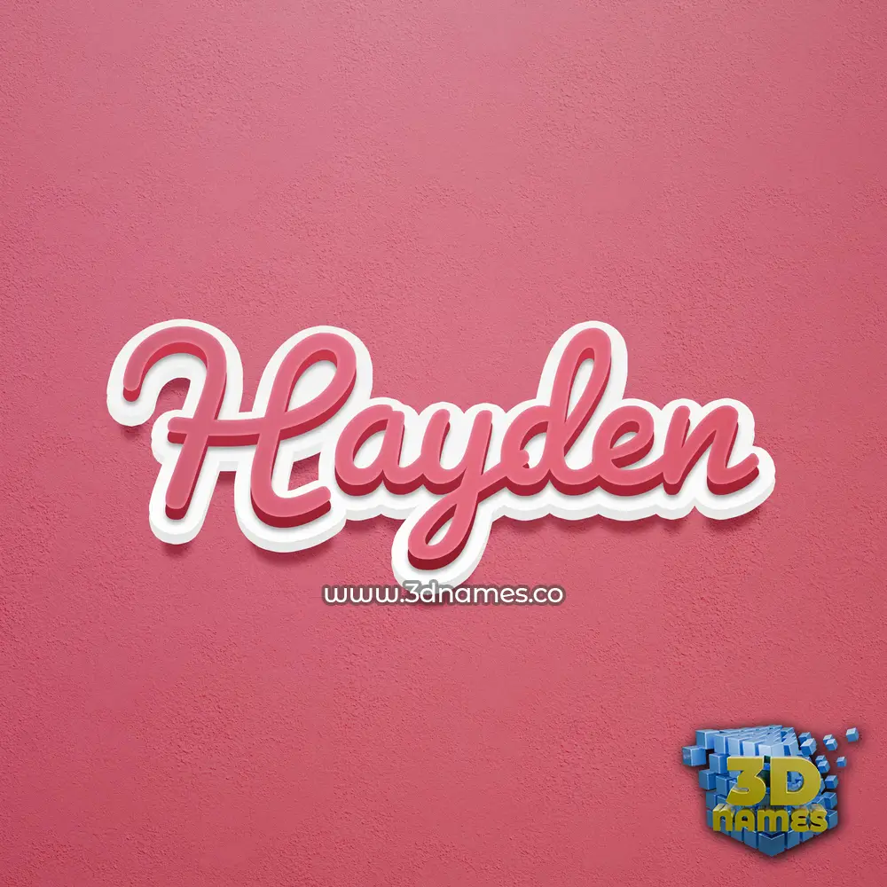 hayden in Red Scribble style - 3D name wallpaper