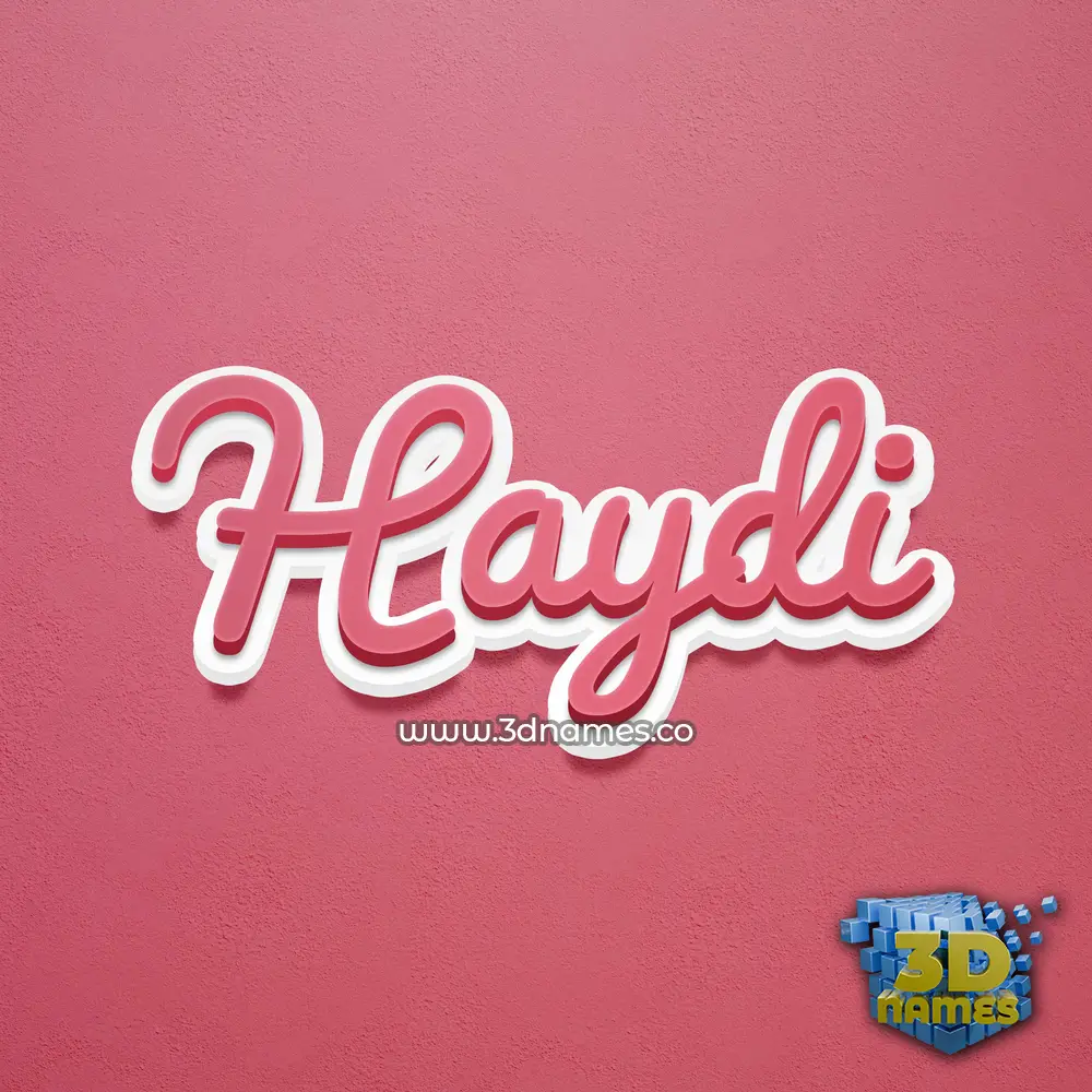 haydi in Red Scribble style - 3D name wallpaper
