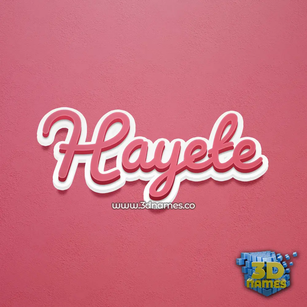 hayete in Red Scribble style - 3D name wallpaper