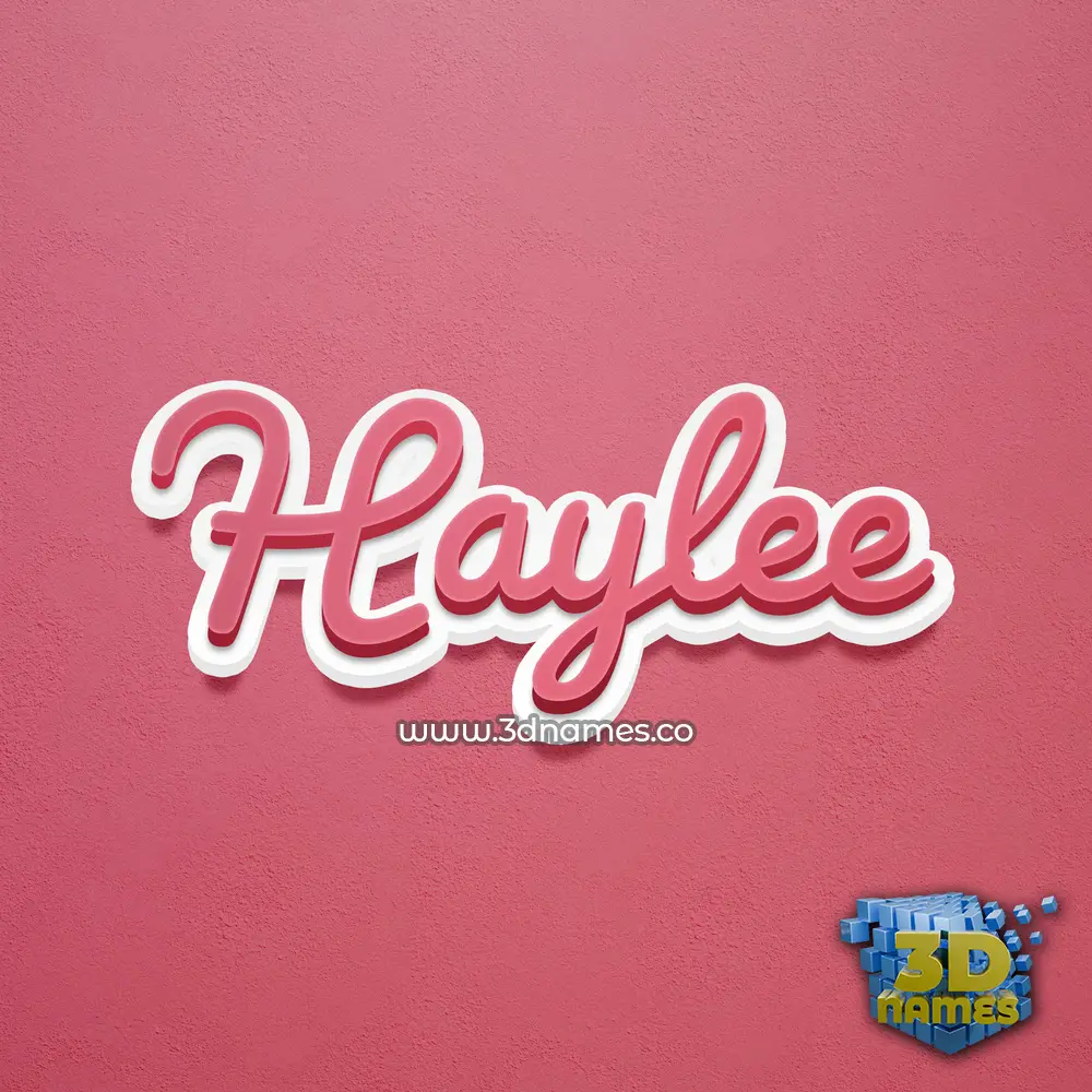 haylee in Red Scribble style - 3D name wallpaper